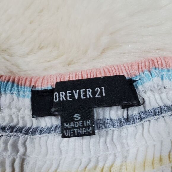 FOREVER 21 multi color striped romper S - Picture 7 of 7